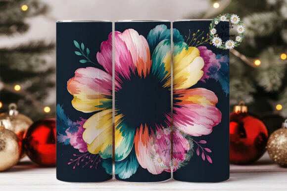Download Vibrant Inkblot Flower 20oz Tumbler Wrap - Inkblot Collection